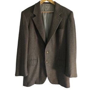 Bullock & Jones San Francisco Size‎ 42 Tall 100% Cashmere Houndstooth Blazer